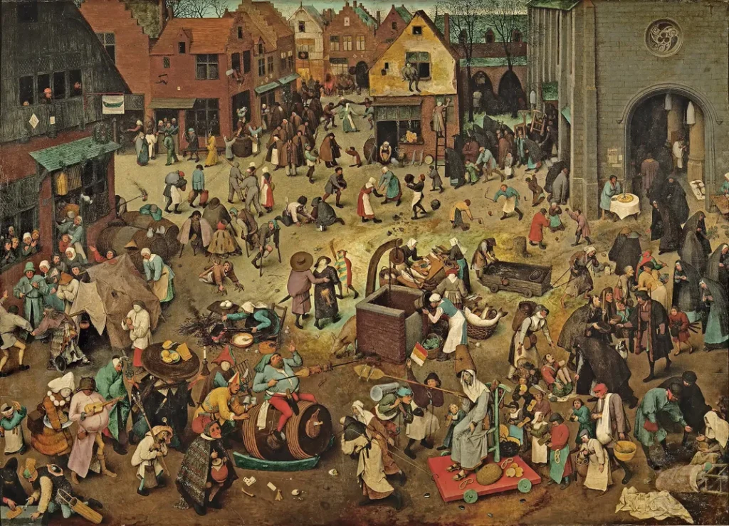 Historical painting of European carnivals