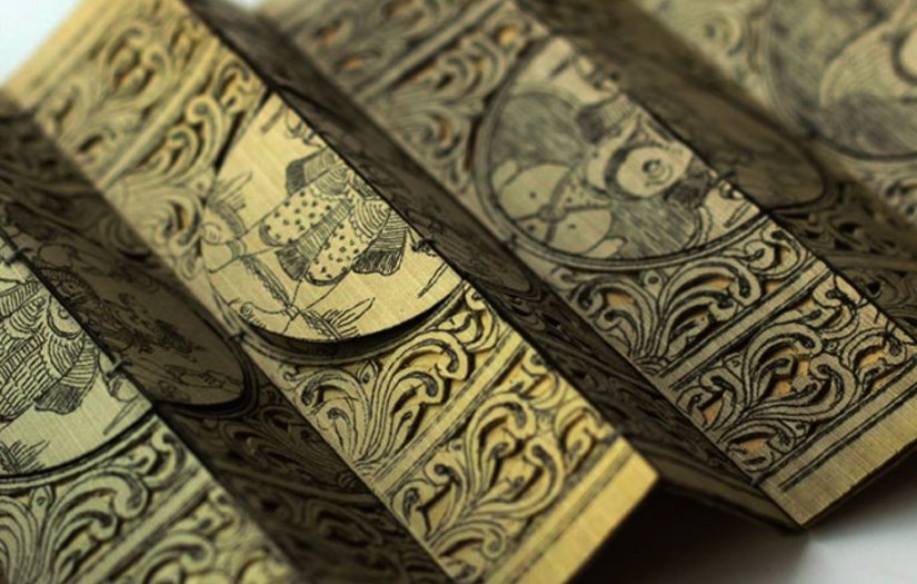 Palm leaf etching process